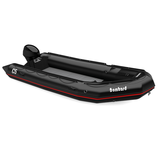 Bombard Commando C5 rubberboot met aluminium vlonderdelen en deelbare houten kiel